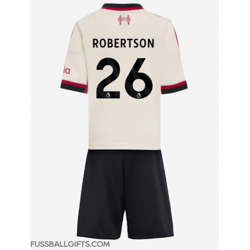 Liverpool Andrew Robertson #26 Fußballbekleidung Auswärtstrikot Kinder 2025-26 Kurzarm (+ kurze hosen)